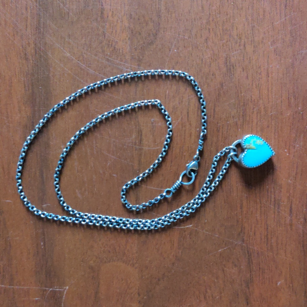 The Wild Pine Royston turquoise heart necklace